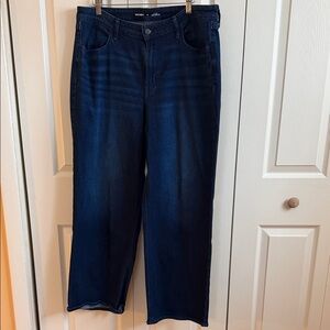 Dark Blue Wide Leg Jeans